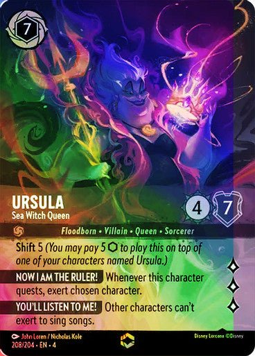 Ursula - Sea Witch Queen ( Inkwash Foil ) | Ravesburger - Con T de Tlacuache - Ravensburger