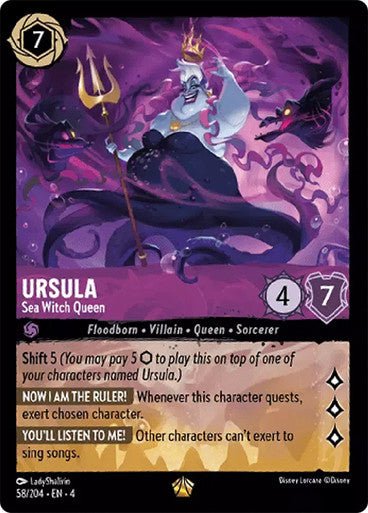 Ursula - Sea Witch Queen ( Non - foil ) | Ravesburger - Con T de Tlacuache - Ravensburger