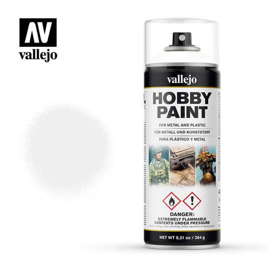 White Hobby Paint In Spray 400ml (28010) | Vallejo