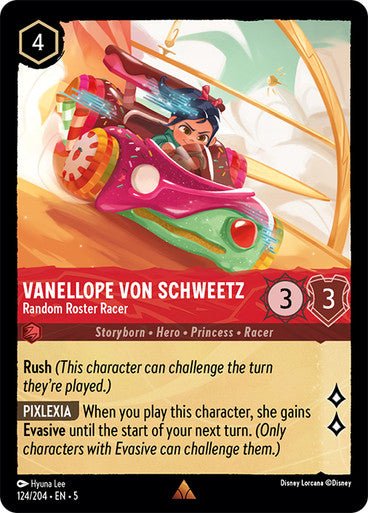 Vanellope Von Schweetz - Random Roster Racer (Non - foil ) - Con T de Tlacuache - Ravensburger