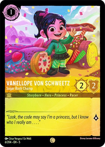 Vanellope von Schweetz - Sugar Rush Champ (Cold Foil ) - Con T de Tlacuache - Ravensburger