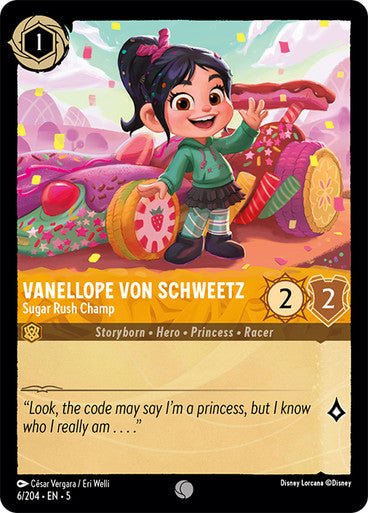 Vanellope von Schweetz - Sugar Rush Champ (Non - foil ) - Con T de Tlacuache - Ravensburger