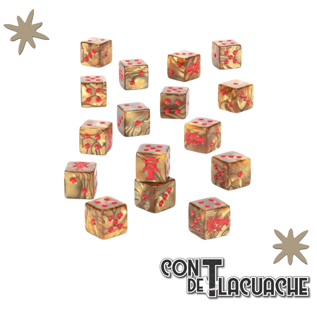 Warhammer 40000: Adeptus Custodes Dice | Games Workshop - Con T de Tlacuache - Games Workshop