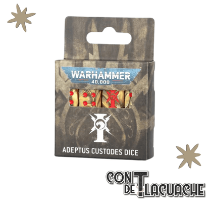 Warhammer 40000: Adeptus Custodes Dice | Games Workshop - Con T de Tlacuache - Games Workshop