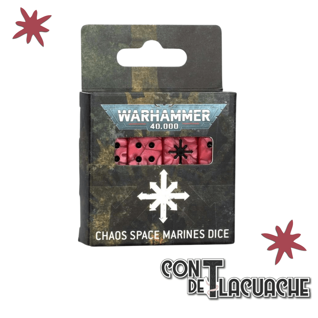 Warhammer 40000: Chaos S/Marines Dice | Games Workshop - Con T de Tlacuache - Games Workshop