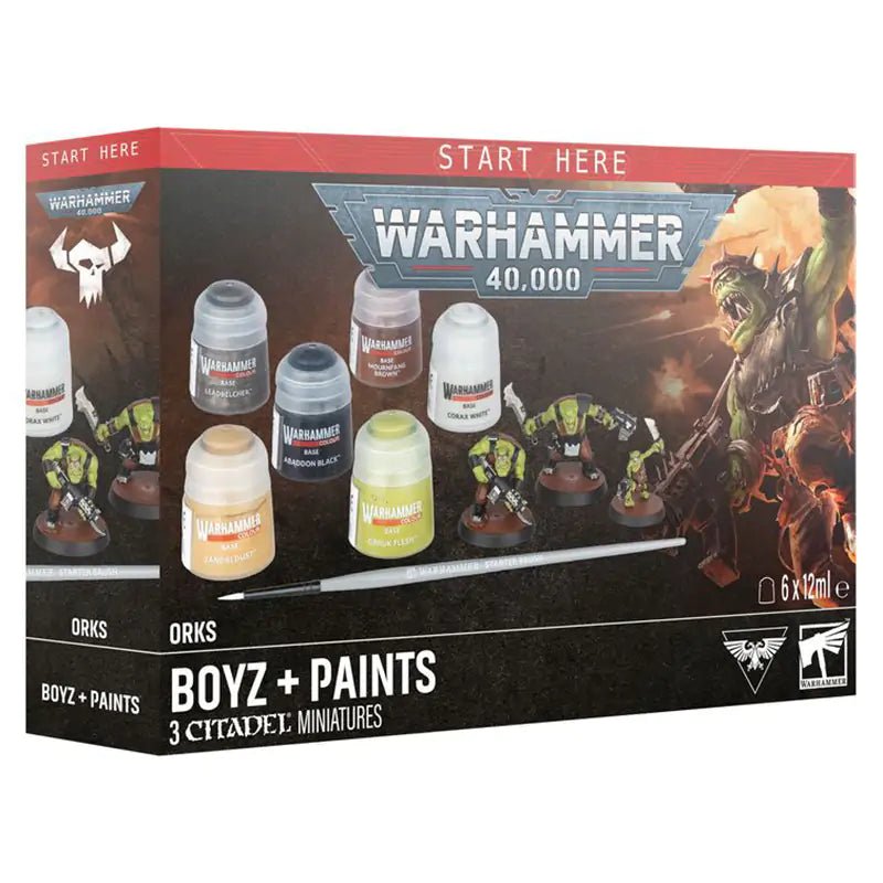 Warhammer 40,000: Orks Boyz + Paints | Games Workshop - Con T de Tlacuache - Games Workshop