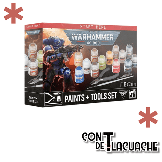 Warhammer 40,000: Paints + Tools Set (2026) | Games Workshop - Con T de Tlacuache - Games Workshop