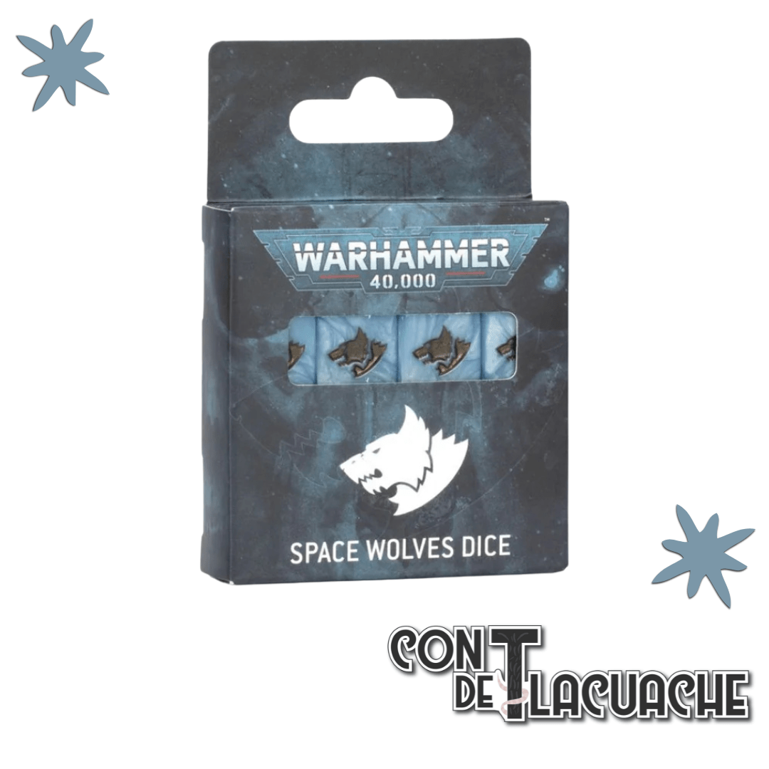 WARHAMMER 40000: SPACE WOLVES DICE | Games Workshop - Con T de Tlacuache - Con T de Tlacuache