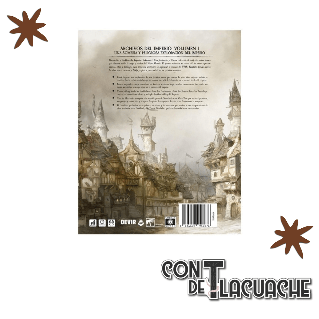 Warhammer Fantasy Juego de Rol - Archivos del Imperio Vol 1 - Expansión | DEVIR - Con T de Tlacuache - Con T de Tlacuache