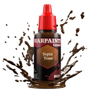 Warpaints Fanatic Wash Sepia Tone 18ml | The Army Painter - Con T de Tlacuache - The Army Painter