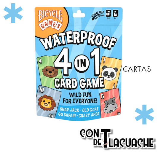 Waterproof 4-in-1 Card Game | Bicycle Games - Con T de Tlacuache - Bicycle Games