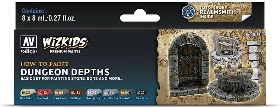WizKids Premium Dungeon Depths | Vallejo - Con T de Tlacuache - Acrylicos Vallejo