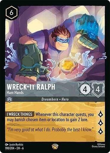 Wreck - It Ralph - Ham Hands ( Non - foil ) - Con T de Tlacuache - Ravensburger