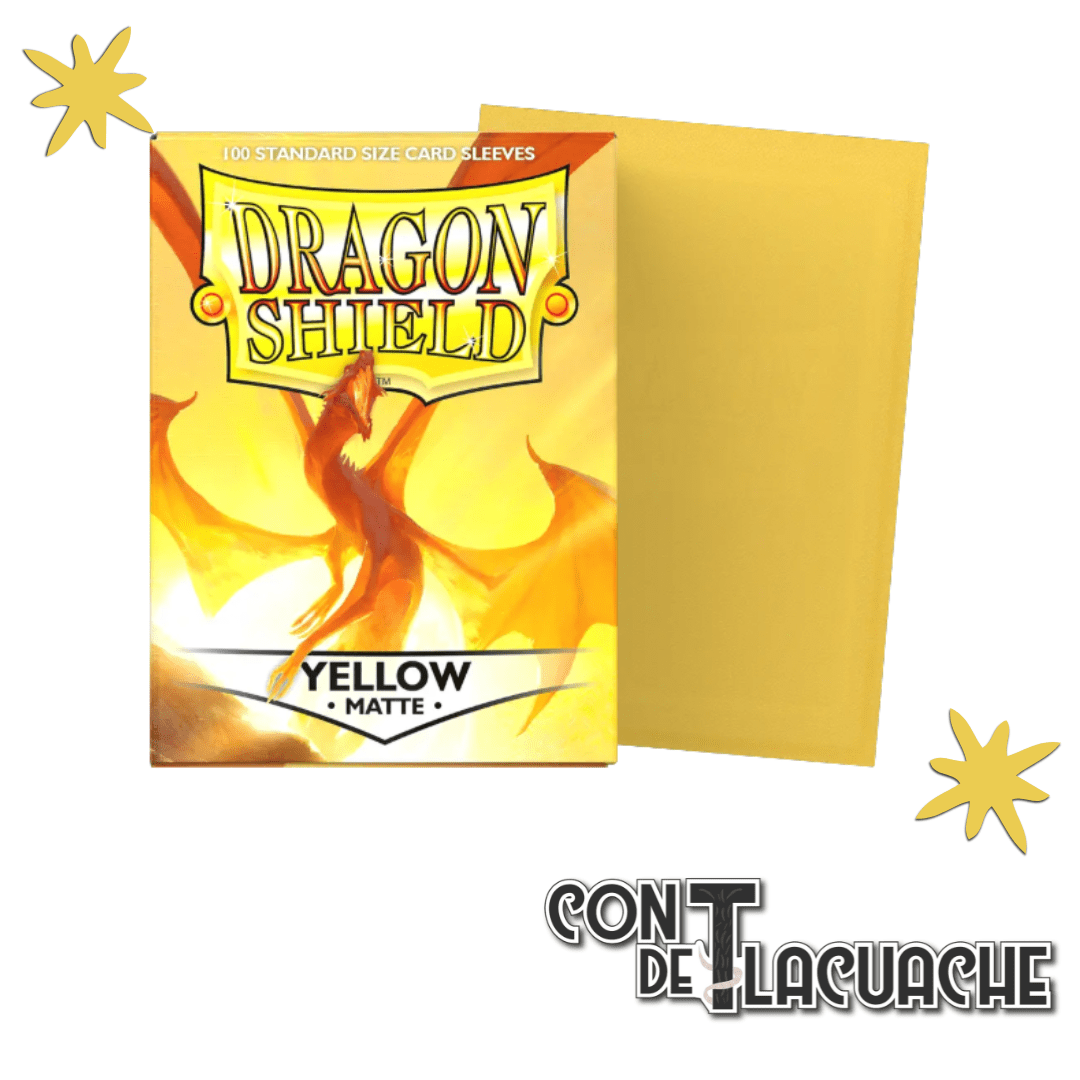 Yellow Matte 100pzs | Dragon Shield - Con T de Tlacuache - Con T de Tlacuache