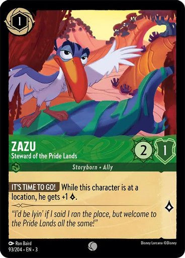 Zazu - Steward of the Pride Lands (Non - foil) - Con T de Tlacuache - Ravensburger