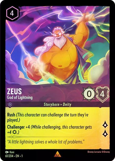 Zeus - God of Lightning ( Cold Foil ) - Con T de Tlacuache - Ravensburger