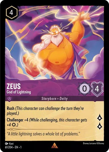 Zeus - God of Lightning ( Non - foil ) - Con T de Tlacuache - Ravensburger