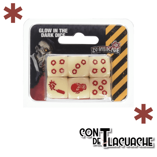 Zombicide Glow in the Dark Dice (6) | CMON - Con T de Tlacuache - Con T de Tlacuache