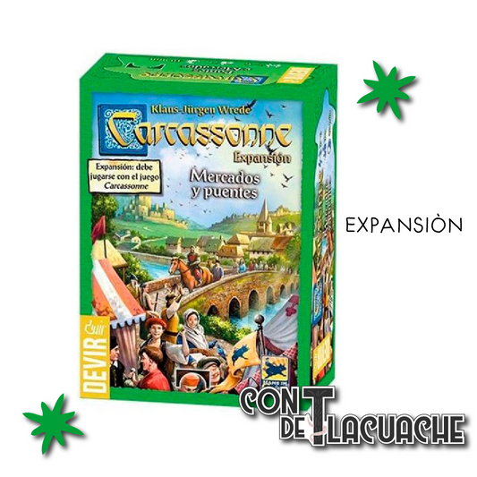 Carcassonne Expansión: Mercados y Puentes (Segunda Edición) | Devir Juego de Mesa México Expansión