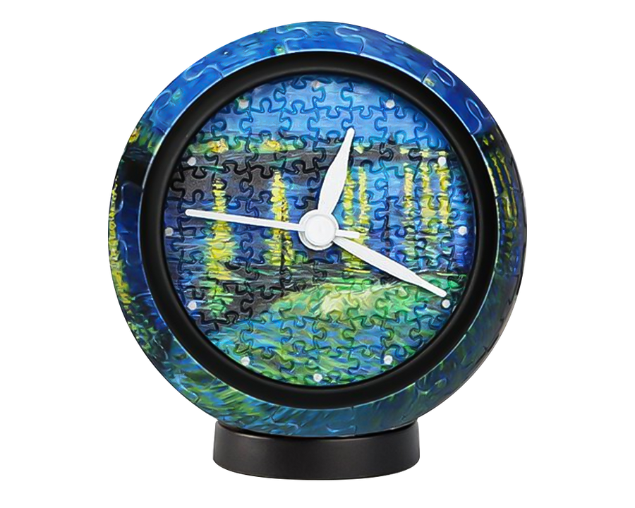 Reloj Noche Estrellada: Rompecabezas Reloj 3D 145 Piezas | Pintoo Juego de Mesa