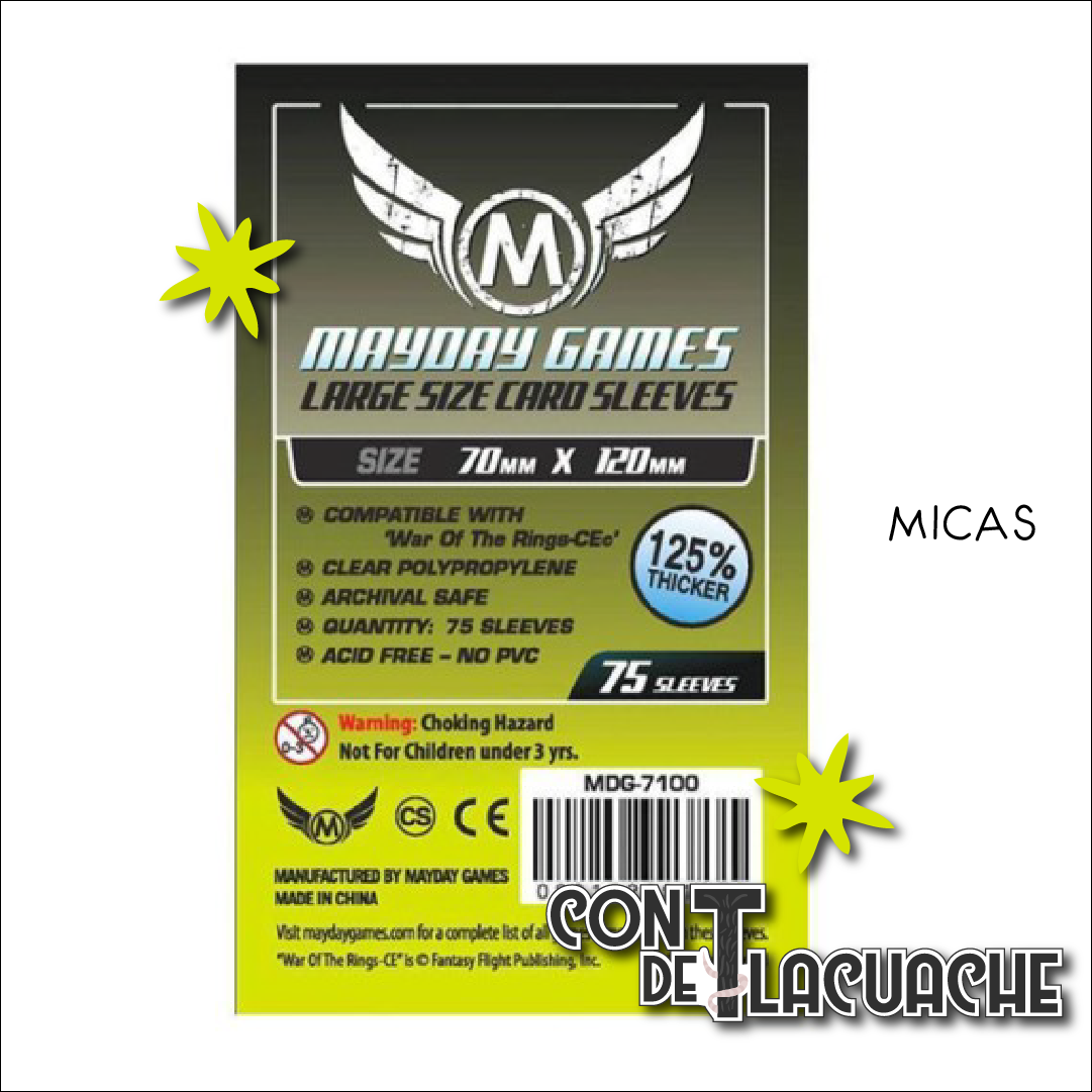 Large Tarot Sleeves (70x120mm) Premium Protection (75pzas) | Mayday Games Juego de Mesa México