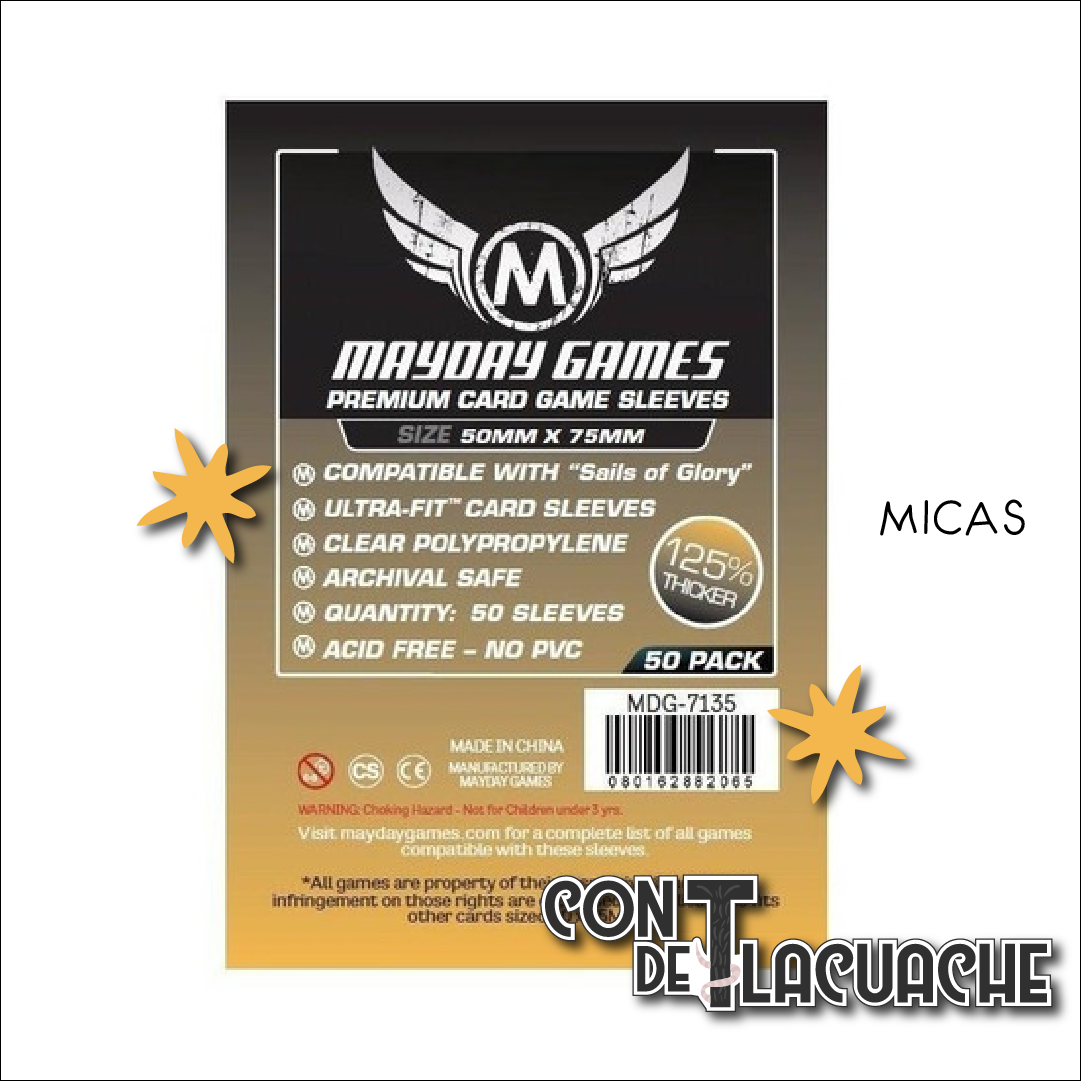 "Sails of Glory" Micas Premium Protection (50x75mm)(50pzas) | Mayday Games Juego de Mesa México