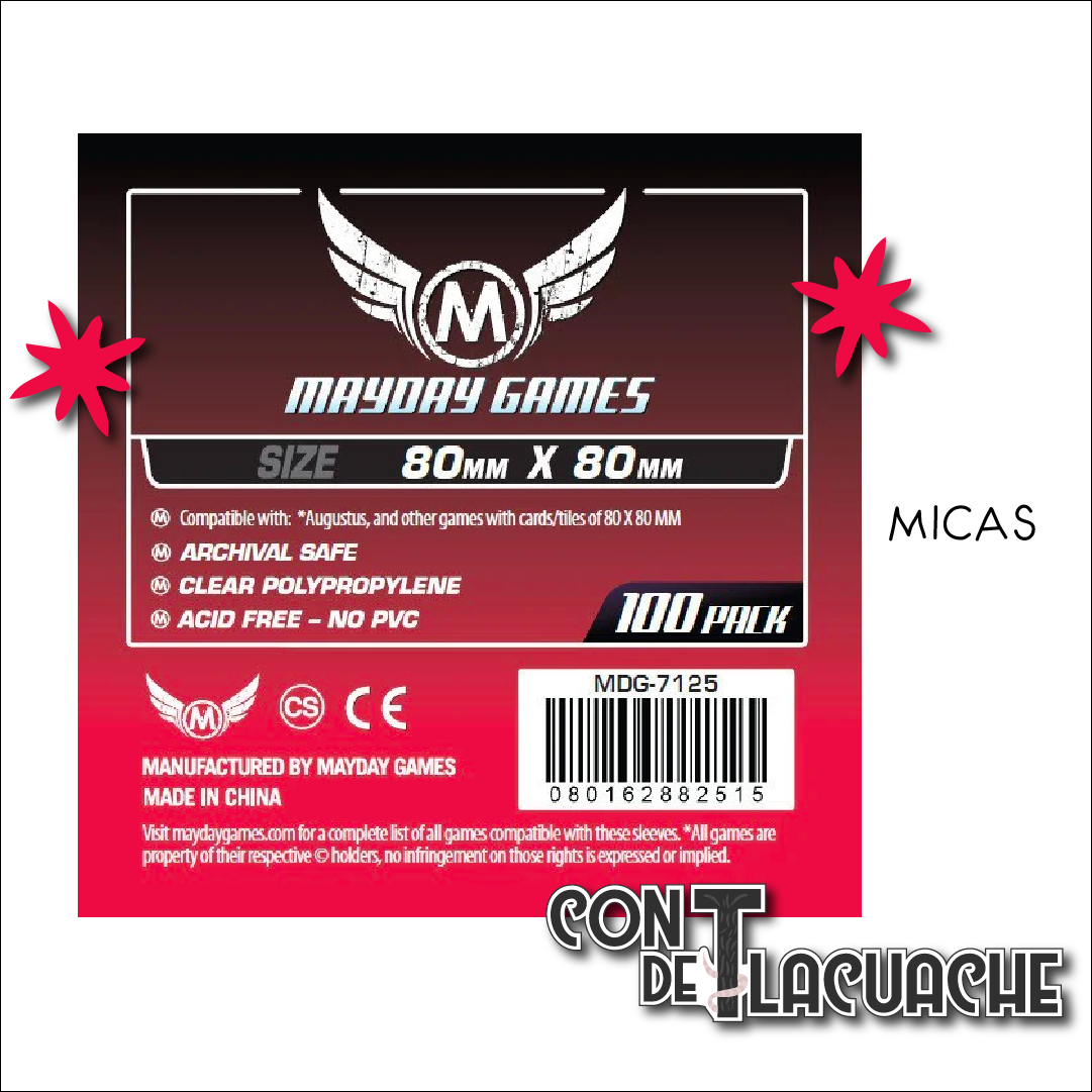 Micas Medianas Cuadradas (80x80mm) Standard Protection (100pzas) | Mayday Games Juego de Mesa