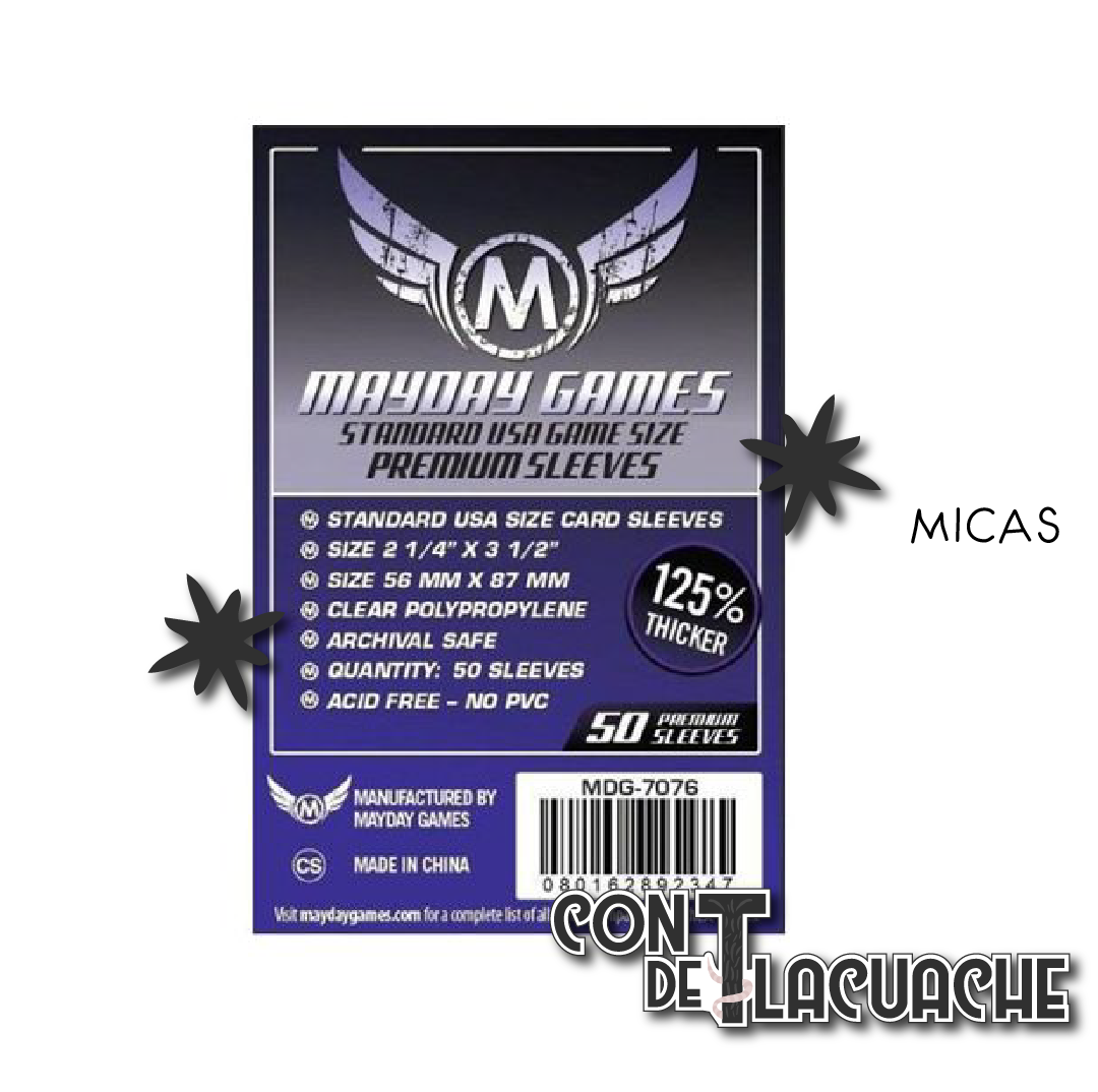 Standard USA Micas (56x87mm) Premium Protection (50pzas) | Mayday Games Juego de Mesa