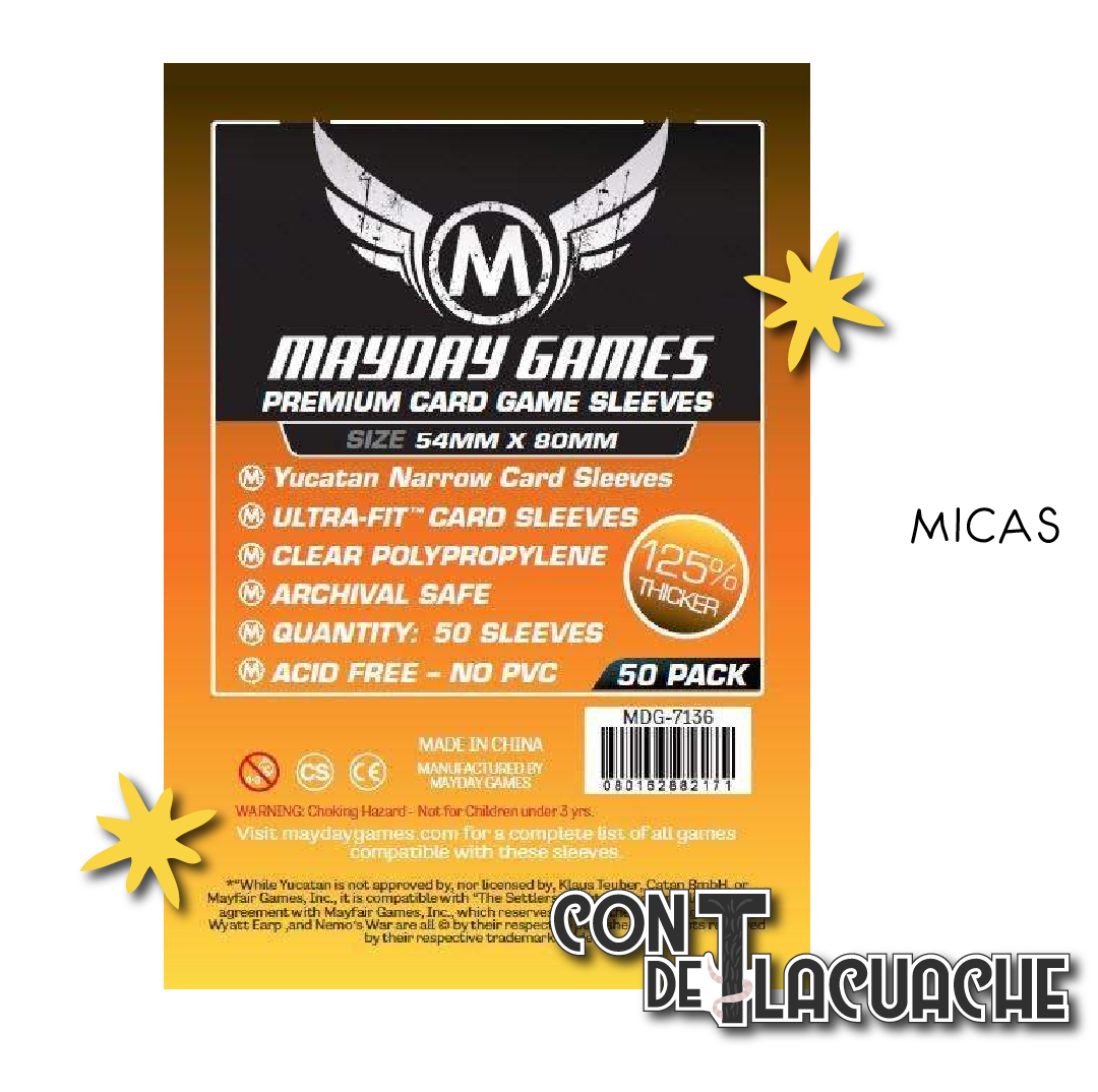 Yucatan Micas (54x80mm) Premium Protection (50pzas) | Mayday Games Juego de Mesa