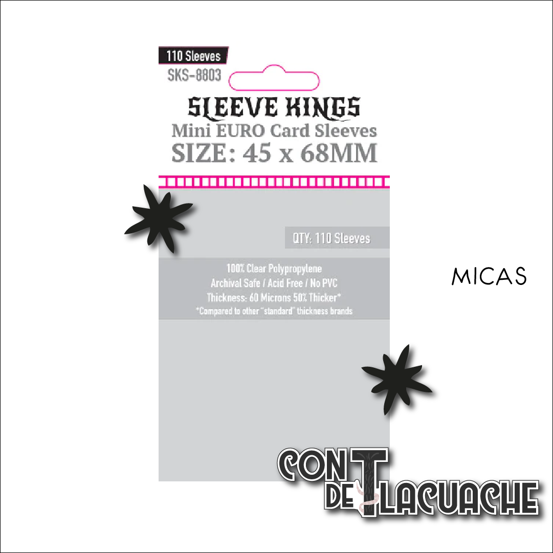 Sleeve Kings Mini Euro Card Sleeves (45x68mm) (110pzas) | Sleeve Kings Juego de Mesa