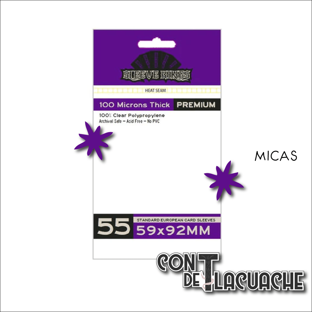Premium SK Standard European Card Sleeves (59x92mm) (55pzas) | Sleeve Kings - Con T de Tlacuache - Sleeve Kings