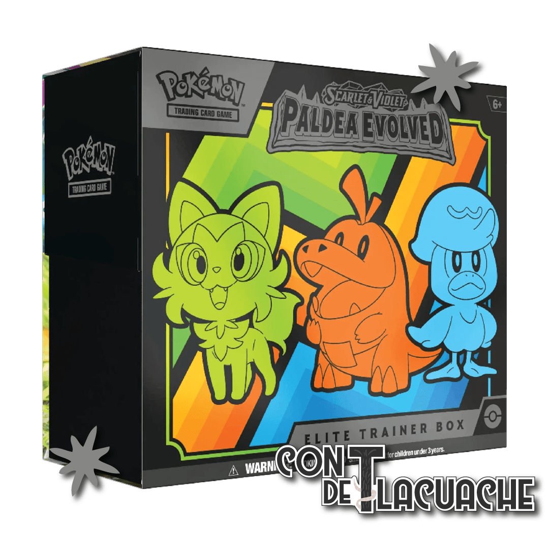 Scarlet & Violet 02 Paldea Evolved Elite Trainer Box (English) | Pokemon TCG - Con T de Tlacuache - Pokemon