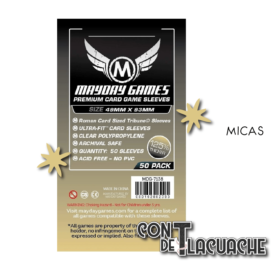 Tribune Micas (49x93mm) Premium Protection (50pzas) | Mayday Games - Con T de Tlacuache - Mayday Games