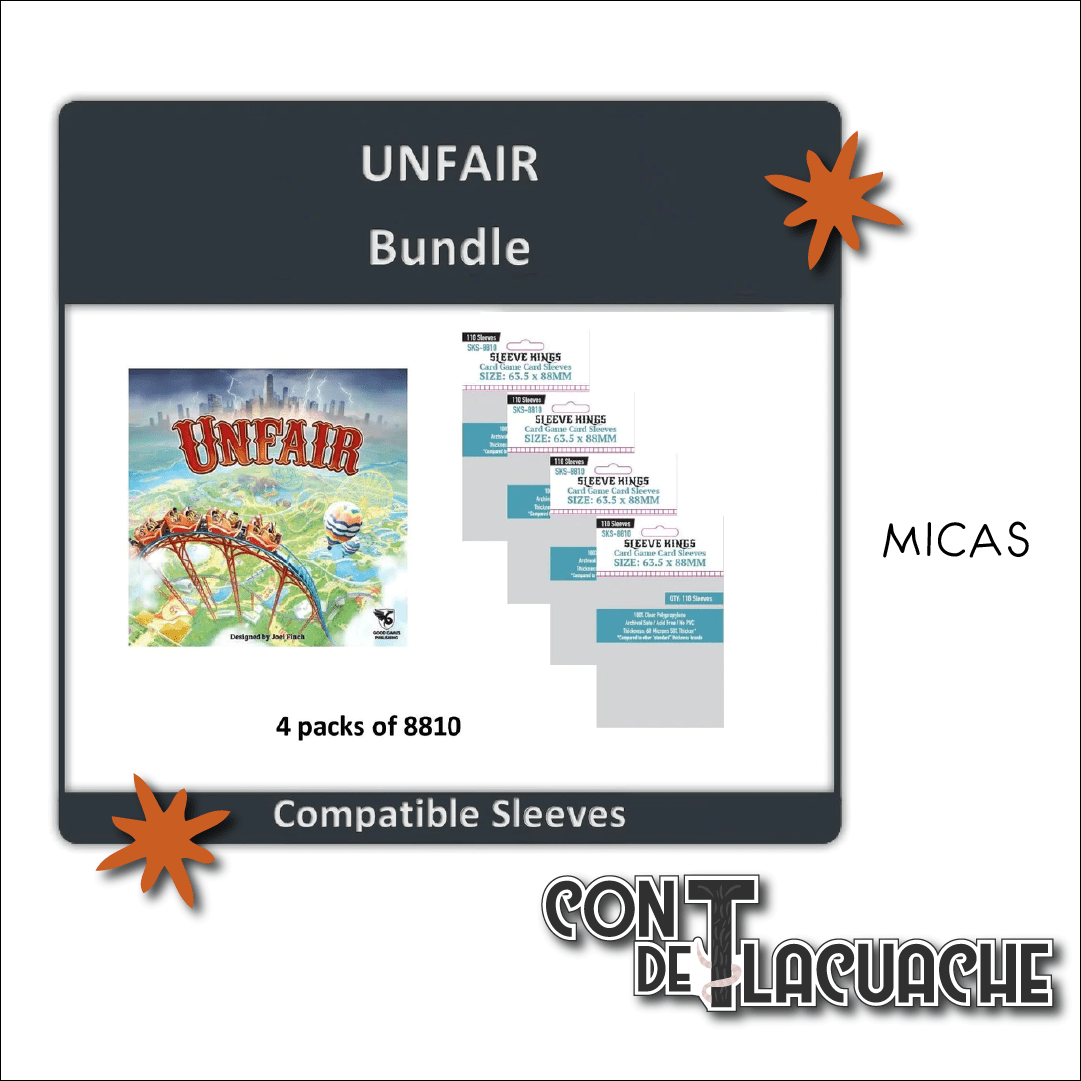 Unfair Game Combo de Micas (8810X4) | Sleeve Kings - Con T de Tlacuache - Sleeve Kings