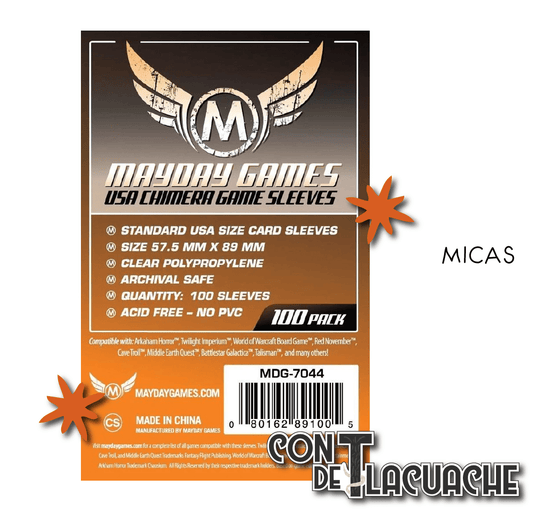 USA Chimera Micas (57.5x89mm) Standard Protection (100pzas) | Mayday Games - Con T de Tlacuache - Mayday Games